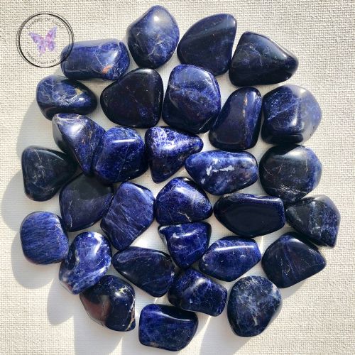 Sodalite Tumble Stone Keychain